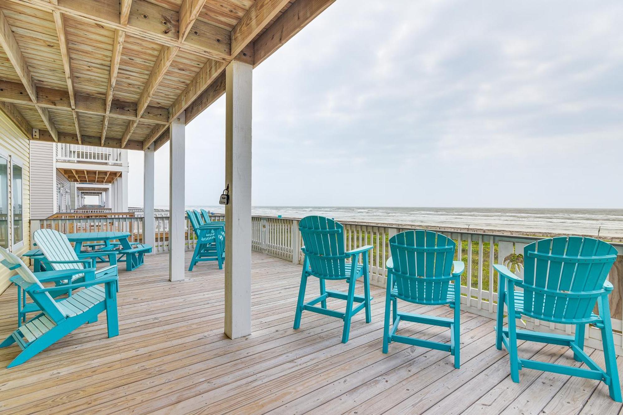 Beachfront Texas Retreat - 2 Decks, Patio And Views! Сърфсайд Бийч Екстериор снимка
